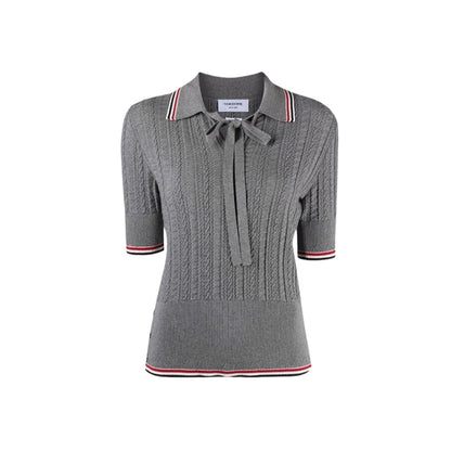 THOM Women stripe POLO shirt