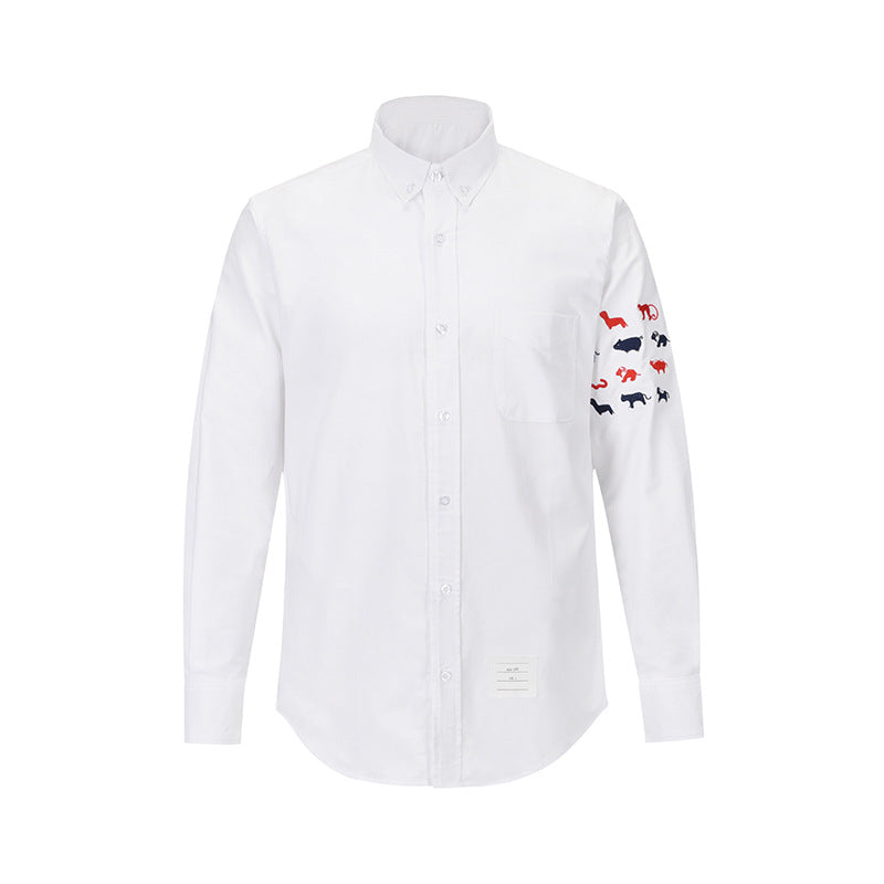 THOM 4-Bar Embroidery Shirt